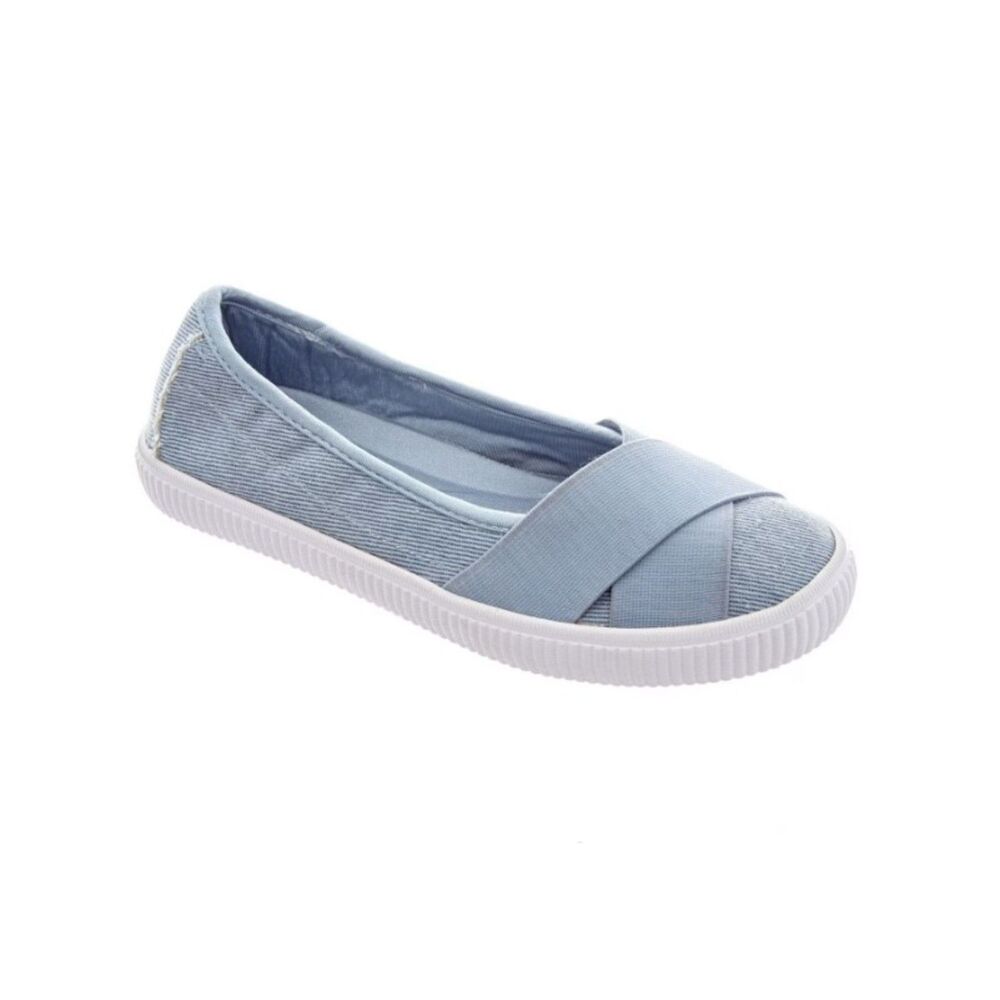 COMFORTVIEW Womens Sz 10 Blue Denim Slip On JAZLYN Athletic Shoes NEW